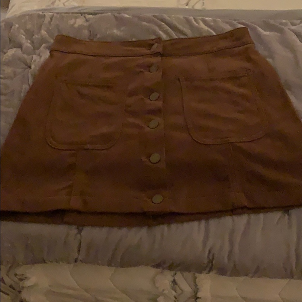Suede skirt
